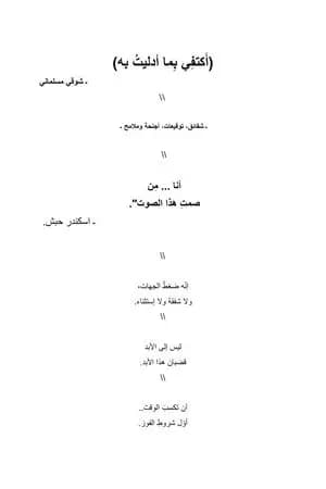 أكتفي بما أدليت به