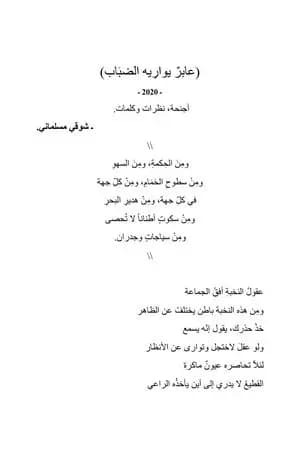 عابر يواريه الضباب