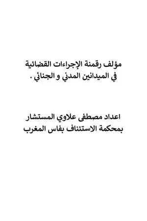 رقمنة الإجراءات القضائية في الميدانين المدني والجنائي