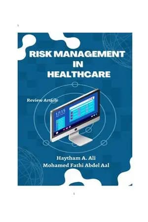 Risk Management in Healthcare